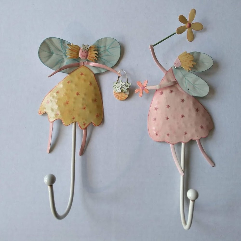Tin Fairy coat hooks ( set of two)
